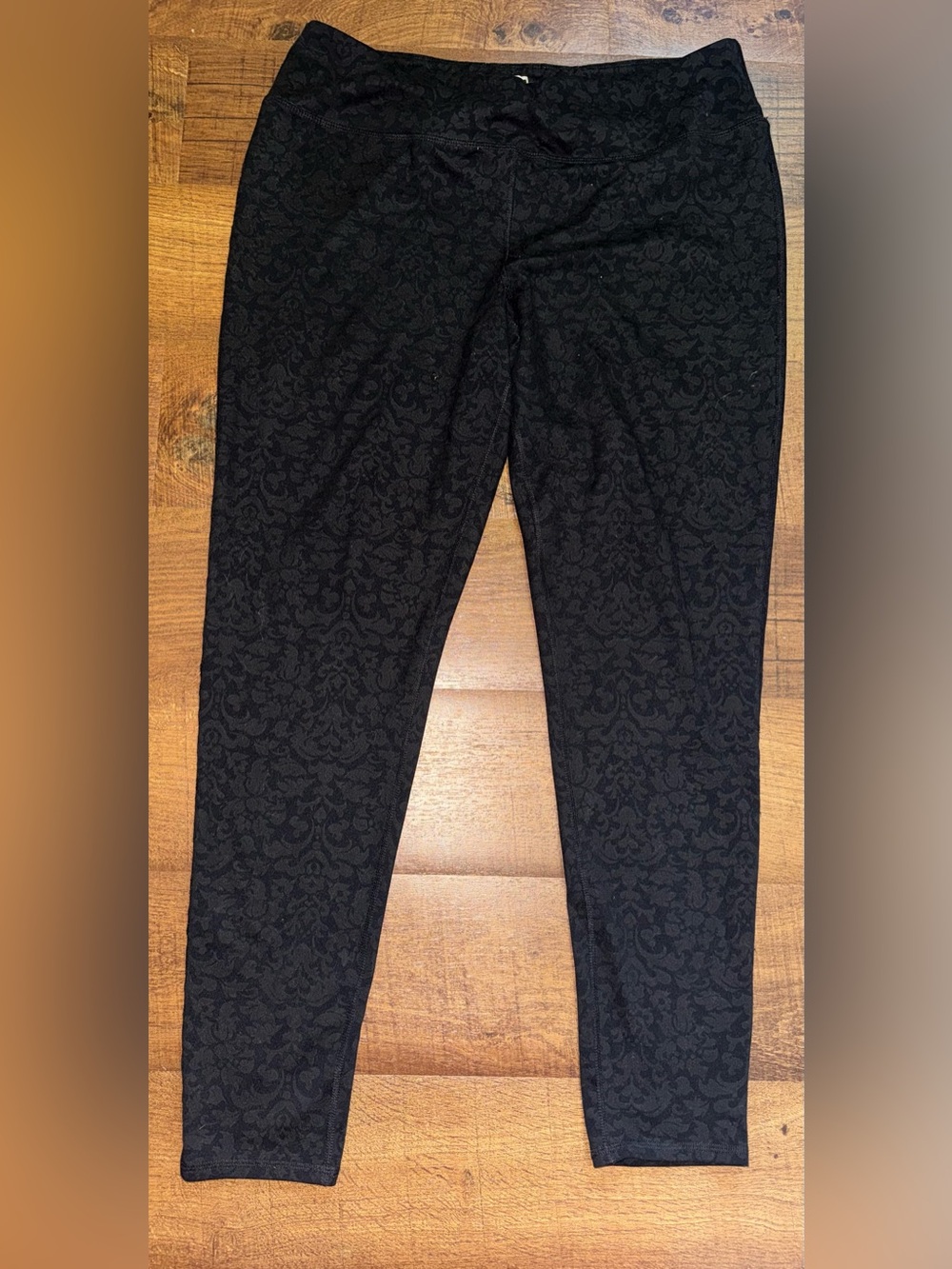 Maurices Black Pattern Leggings XL